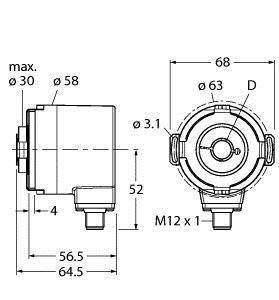 Turck Absolut Drehgeber 1 St. RM-35H12E-3C25B-H1181