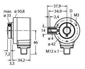 Turck Inkremental Drehgeber 1 St. Ri-12H15T-2B2048-H1181