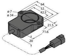 Turck Drehgeber 1 St. RI360P1-QR20-LU4X2- 0.15-DT04-3P