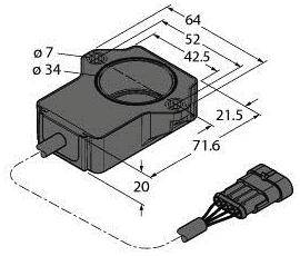 Turck Drehgeber 1 St. RI120P1-QR20-LU4X2- 0.24-AMP01-3P