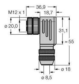 Turck 6904723 Sensor-/Aktor-Steckverbinder, konfektioniert 1St.