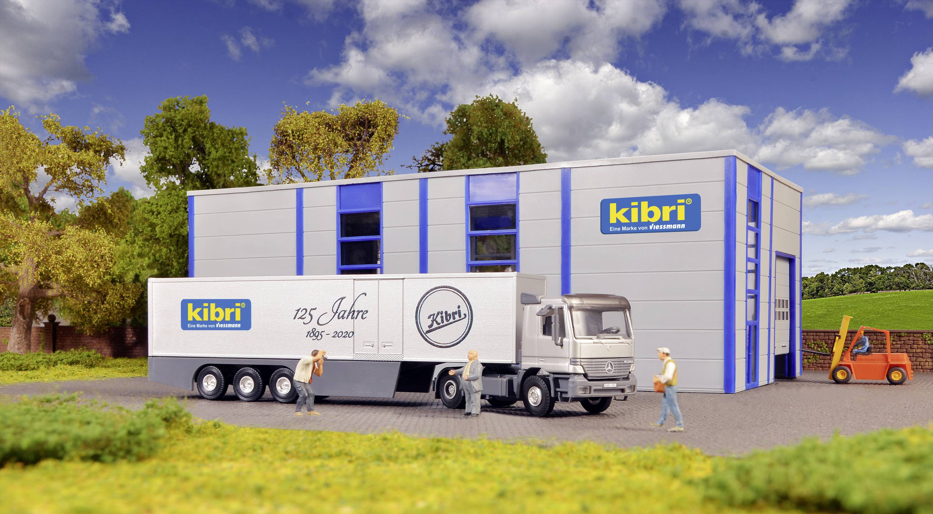 Kibri 12500 H0 LKW Modell Mercedes Benz Actros 2achs mit Koffersattel - Sonderserie