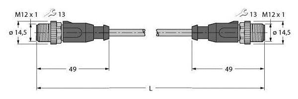 Turck 6441404 Sensor-/Aktor-Steckverbinder, konfektioniert 1St.