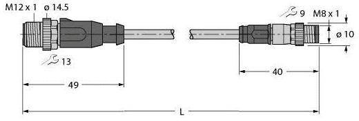 Turck 100000309 Sensor-/Aktor-Steckverbinder, konfektioniert 1St.