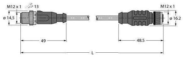 Turck 6934868 Sensor-/Aktor-Steckverbinder, konfektioniert 1St.