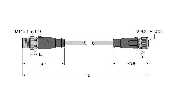 Turck 6934868 Sensor-/Aktor-Steckverbinder, konfektioniert 1St.