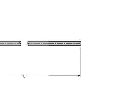 Ein Diagramm zeigt zwei parallel verlaufende Linien mit einer Längenmarkierung 'L' darunter. Die Linien sind horizontal ausgerichtet.