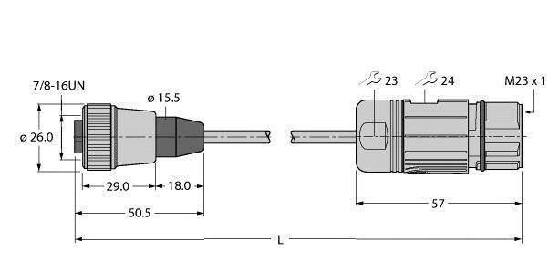 Turck 6936022 Sensor-/Aktor-Steckverbinder, konfektioniert 1St.