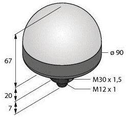 Turck Rundumleuchte K90LWBGYRPQ 3092824 Dauerlicht