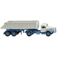 Wiking 067711 H0 LKW Modell Henschel Hinterkippersattelzug, hellblau/papyrusweiß Wiking 067711 H0 LKW Modell Henschel Hinterkippersattelzug, hellblau/papyrusweiß