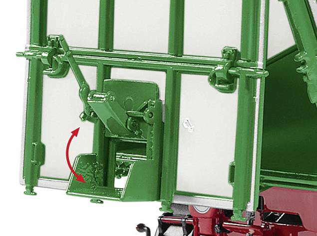 Wiking 077866 Spur 1 Anhänger Modell Kröger HKD 302, weiß