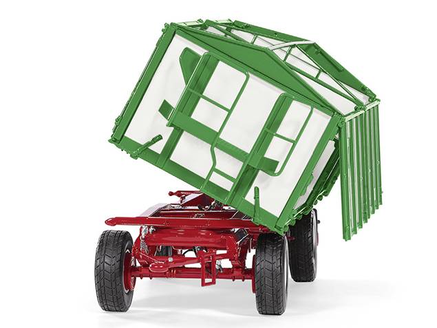 Wiking 077866 Spur 1 Anhänger Modell Kröger HKD 302, weiß