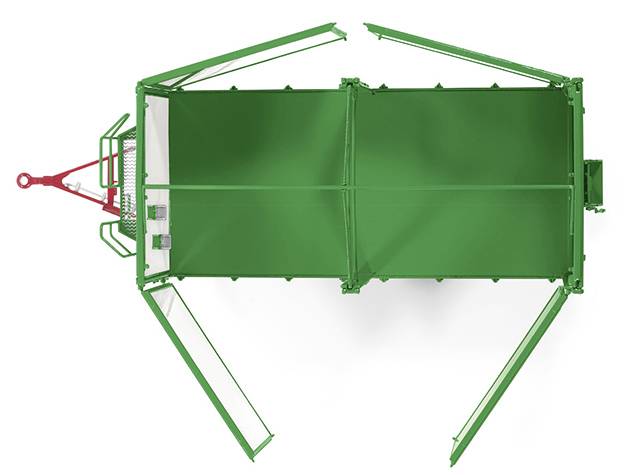 Wiking 077866 Spur 1 Anhänger Modell Kröger HKD 302, weiß