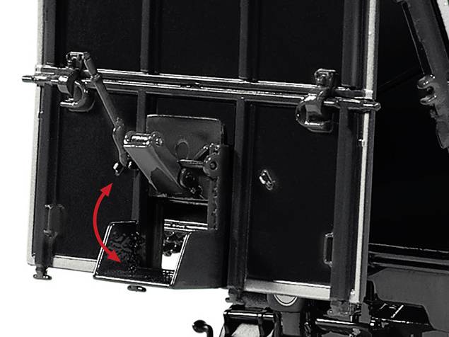 Wiking 077867 Spur 1 Anhänger Modell Kröger HKD 302, schwarz