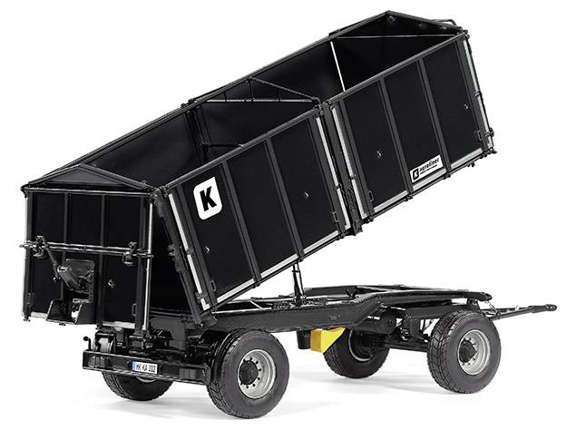 Wiking 077867 Spur 1 Anhänger Modell Kröger HKD 302, schwarz
