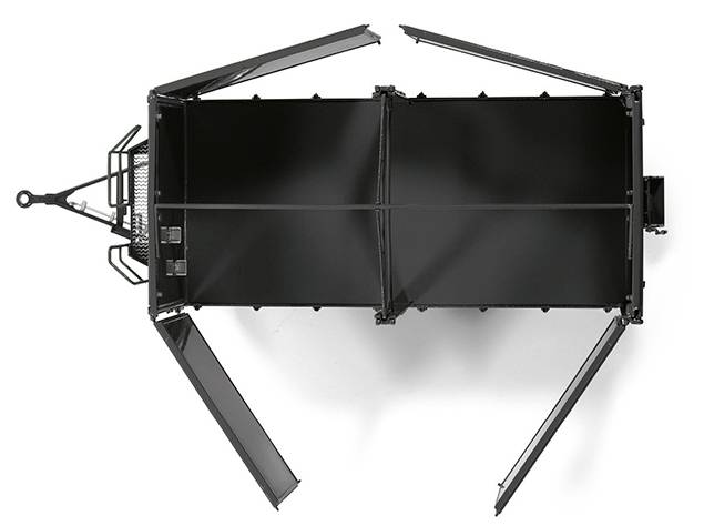 Wiking 077867 Spur 1 Anhänger Modell Kröger HKD 302, schwarz