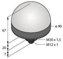 Turck Blitzleuchte K90FDLYPQ 3096138 Dauerlicht