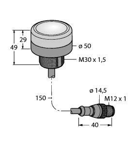 Turck Blitzleuchte K50BCLS1XBXPQP 3086510 Blinklicht