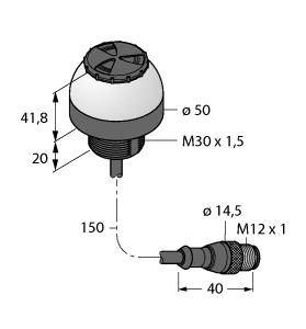 Turck Rundumleuchte K50L2RGBKALSQP 3802165 94 dB