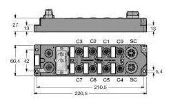 Turck FLDP-IM8-0001 6825320 Sensor/Aktorbox aktiv 1St.