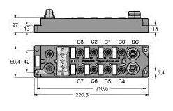Turck FLDP-IOM84-0001 6825330 Sensor/Aktorbox aktiv 1St.