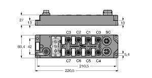 Turck FLDP-IOM84-0002 6825342 Sensor/Aktorbox aktiv 1St.