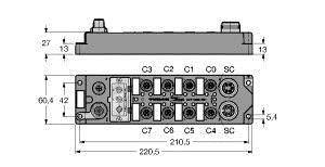Turck FLDP-IOM88-0001 6825322 Sensor/Aktorbox aktiv 1St.
