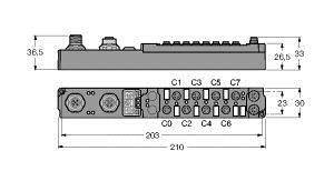 Turck SDPB-0800D-1008 6824407 Sensor/Aktorbox aktiv 1St.