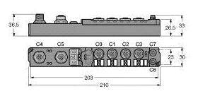 Turck SDPB-40A-1004 6824441 Sensor/Aktorbox aktiv 1St.