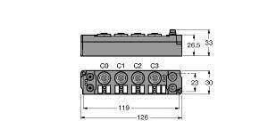 Turck SNNE-40A-0004 6824215 Sensor/Aktorbox passiv 1St.