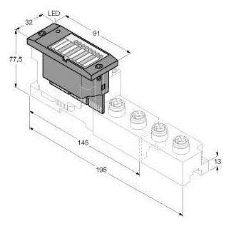 Turck BL67-8DO-0.5A-P 6827172 Zubehör Elektronikmodul 1St.