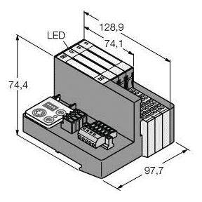 Turck TI-BL20-DN-S-6 1545080 Zubehör 1St.