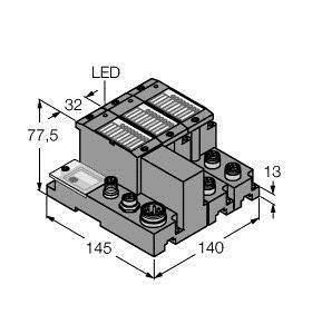Turck TI-BL67-EN-S-4 1545151 Zubehör 1St.