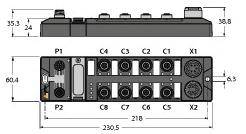 Turck TBDP-L2-16DIP 6814001 Feldbus-I/O-Modul 1St.