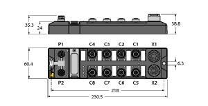 Turck TBDP-L2-8DIP-8DOP 6814002 Feldbus-I/O-Modul 1St.