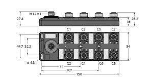 Turck TBIL-M1-8DOP 6814101 I/O System 1St.