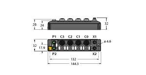 Turck TBEN-S2-4AI 6814025 Multiprotokoll-I/O-Modul 1St.
