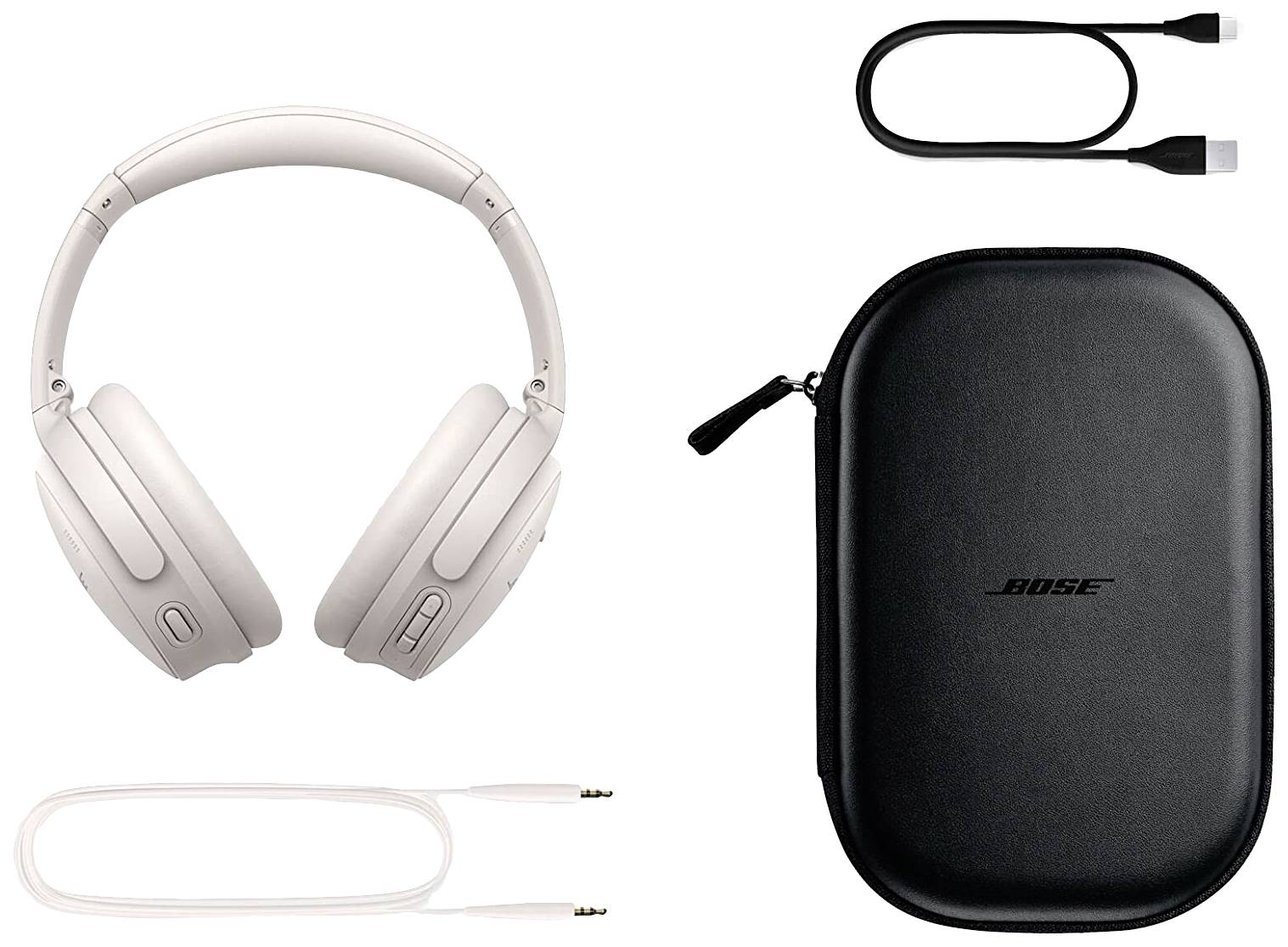 Bose QuietComfort QC45 Over Ear Kopfhörer Bluetooth® Weiß Noise Cancelling