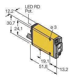 Turck Reflexions-Lichttaster MIAD9W 3037718hellschaltend 1St.