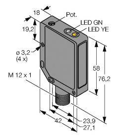 Turck Reflexions-Lichttaster QMT42VP6AFV400Q 3046858 1St.