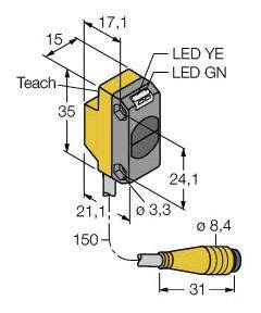 Turck Reflexions-Lichttaster QS18EP6DBQ 3068752 1St.