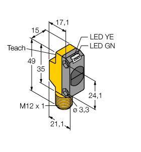 Turck Reflexions-Lichttaster QS18EP6WQ8 3071997 1St.