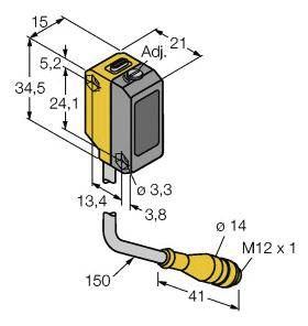 Turck Reflexions-Lichttaster QS18VP6AF100Q5 3068326 1St.