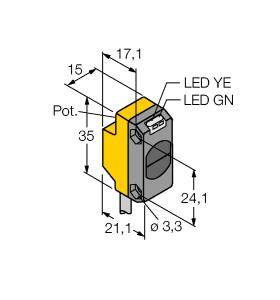 Turck Reflexions-Lichttaster QS18VP6DB 3061666 1St.