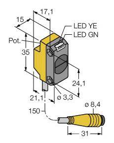 Turck Reflexions-Lichttaster QS18VP6DBQ 3061667 1St.