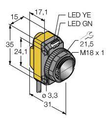Turck Reflexions-Lichttaster QS18VP6FF50 3071640 1St.