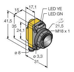 Turck Reflexions-Lichttaster QS18VP6LDQ7 3073044 1St.