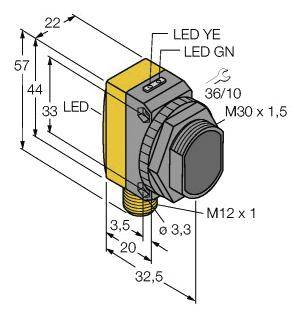 Turck Reflexions-Lichttaster QS30FF400Q 3073089 1St.