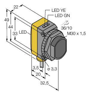 Turck Reflexions-Lichttaster QS30FF600 3073091 1St.