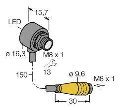 Turck Reflexions-Lichttaster T8AP6D50Q 3066660hellschaltend 1St.